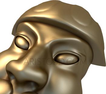 Mask (MS_0023) 3D model for CNC machine